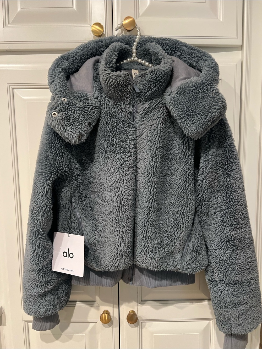 ALO Blue Sherpa Jacket size XS
